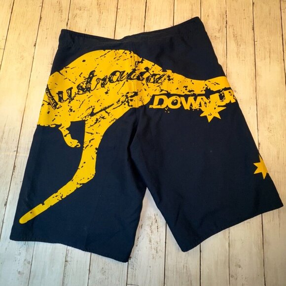 Hoxley Australia Men's Board Shorts Blue Size L Kangaroo Summer Ocean Relax - Picture 3 of 7